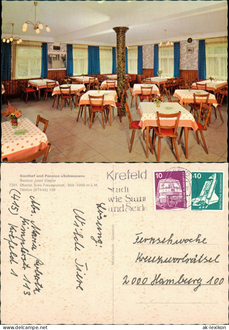 Ansichtskarte Obertal-Buhlbach-Baiersbronn Gasthof Und Pension Schwanen 1980 - Baiersbronn