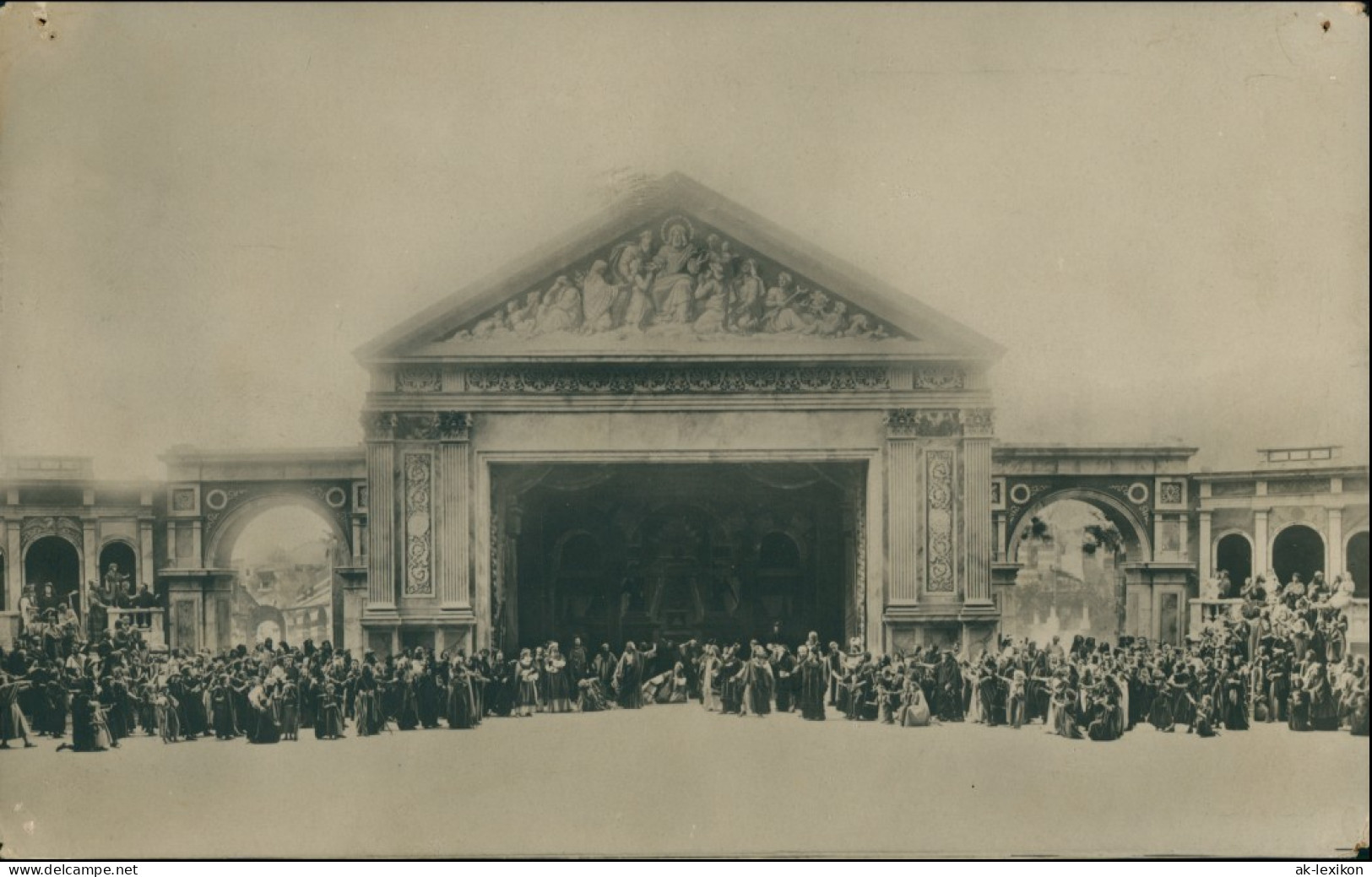 Ansichtskarte Oberammergau Passionsspiele - Jerusalem Bühnenbild 1910 - Oberammergau