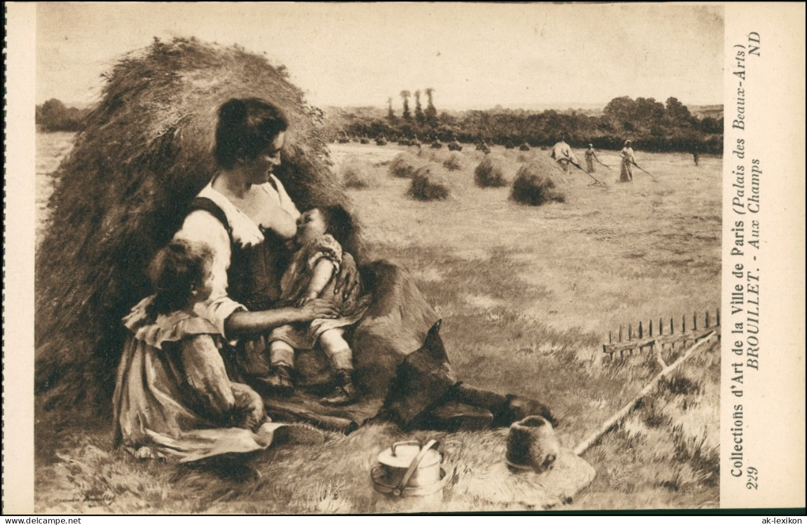 Ansichtskarte  Stillende Mutter Auf Dem Feld, Feldarbeit 1914 - Malerei & Gemälde
