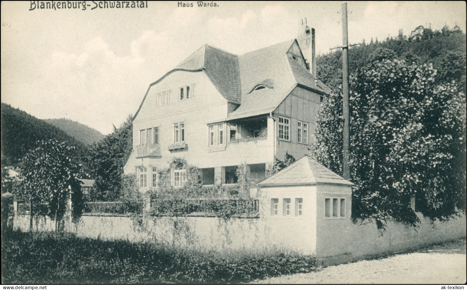 Ansichtskarte Bad Blankenburg Partie Am Haus Warda 1909 - Bad Blankenburg