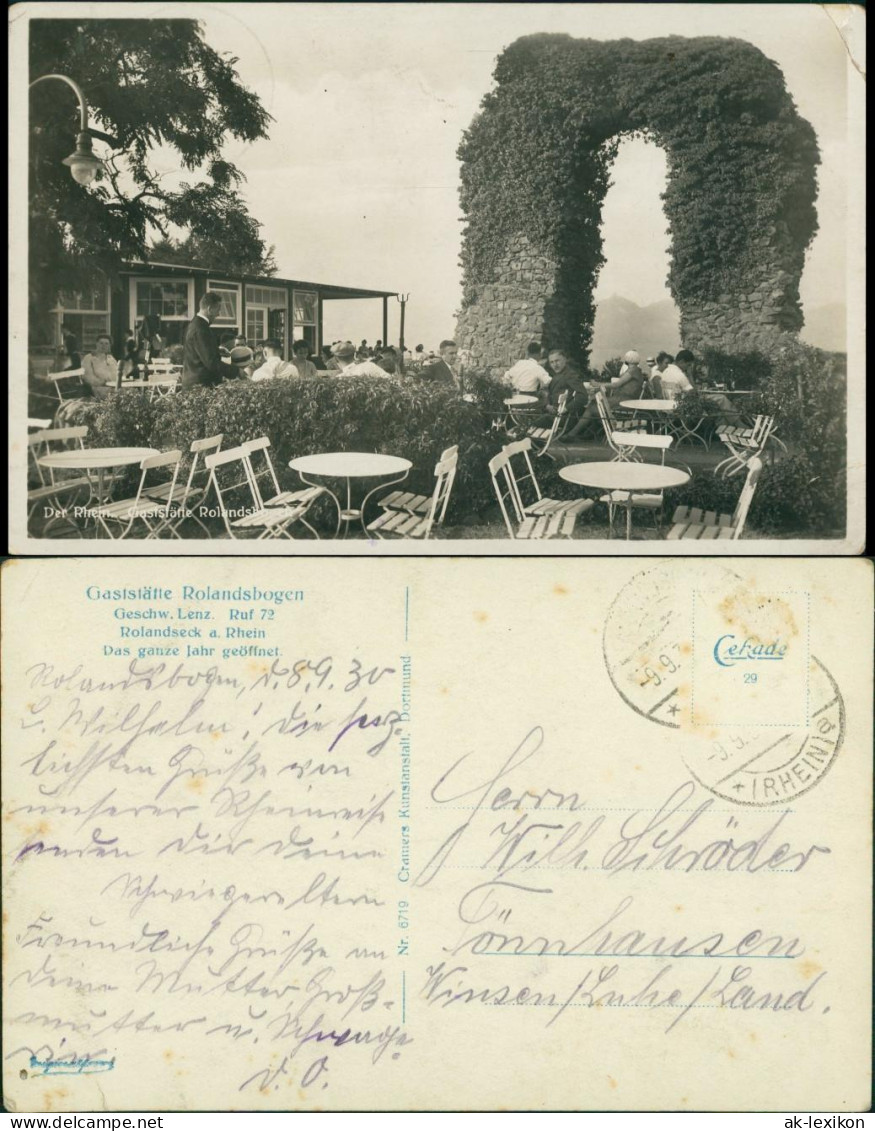 Ansichtskarte Rolandswerth-Remagen Gaststätte Rolandsbogen 1930 - Remagen