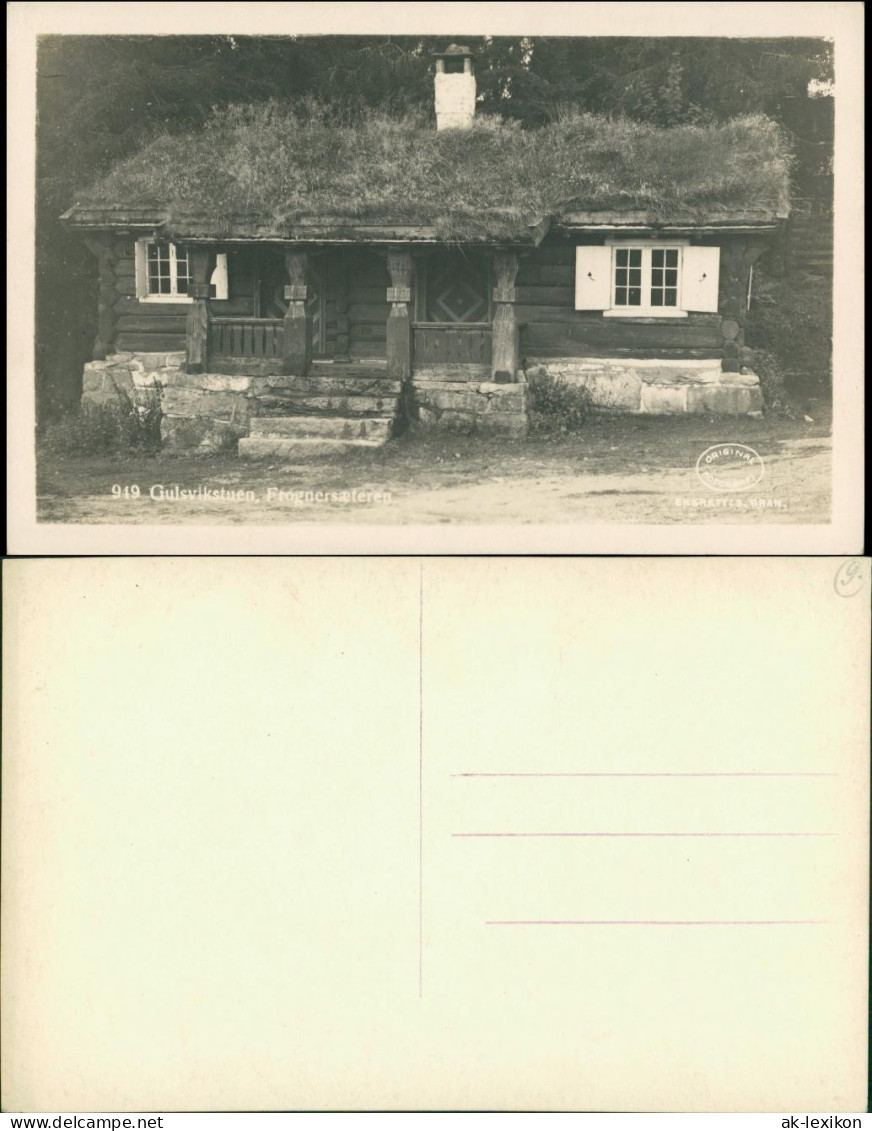 Postcard Oslo Kristiania Gulsvikstuen, Frognersæteren 1912 - Norwegen