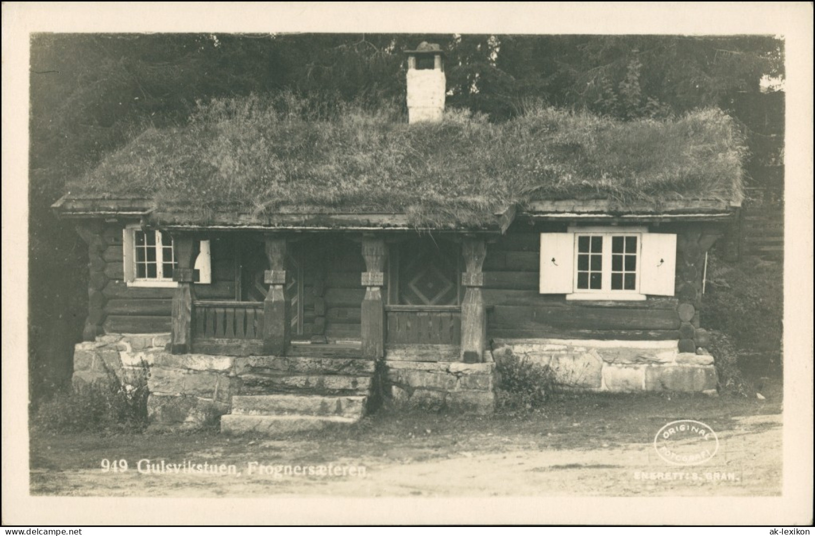 Postcard Oslo Kristiania Gulsvikstuen, Frognersæteren 1912 - Norwegen