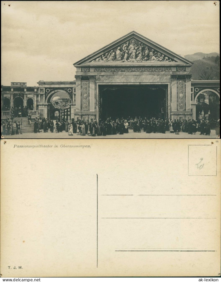 Ansichtskarte Oberammergau Passionstheater/Passionsspielhaus Aufführung 1912 - Oberammergau