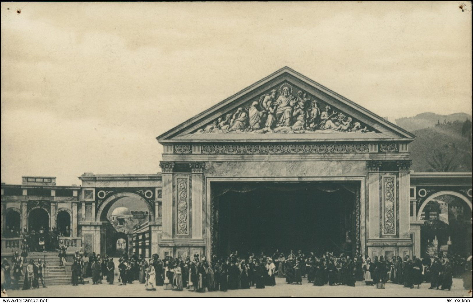 Ansichtskarte Oberammergau Passionstheater/Passionsspielhaus Aufführung 1912 - Oberammergau