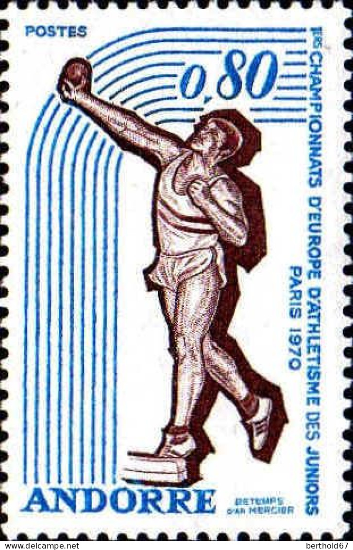 Andorre (F) Poste N** Yv:205 Mi:225 Championnats D'Europe D'athlétisme - Unused Stamps