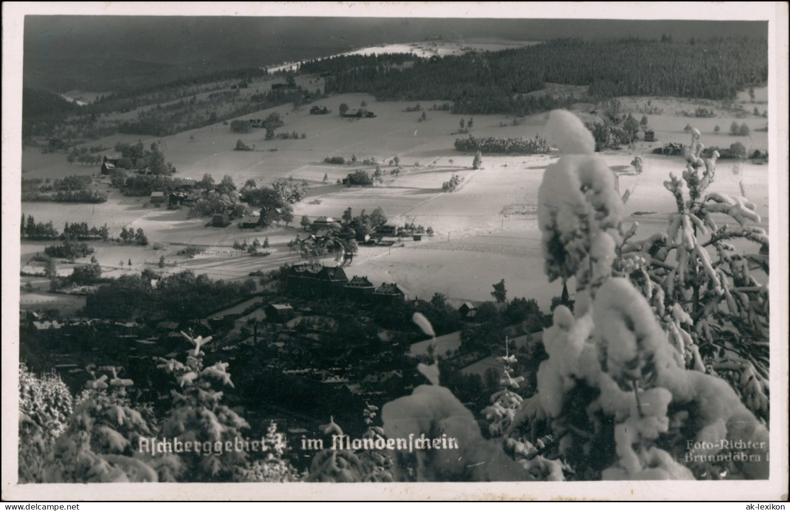 Ansichtskarte Klingenthal Aschberggebiet Im Mondschein - Winter 1942 - Klingenthal