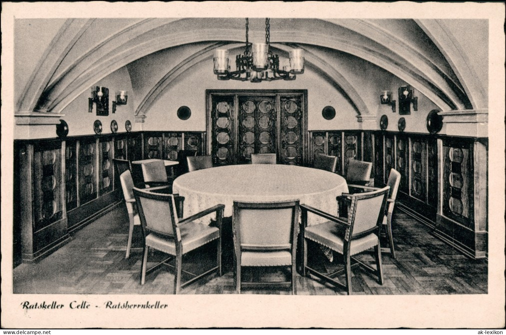 Ansichtskarte Celle Ratsherrenkeller - Rundtisch 1940 - Celle