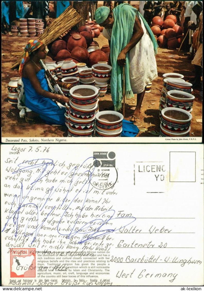 Sokoto Pot Sellers Market Scene Einheimische Marktverkäufer 1976 - Nigeria