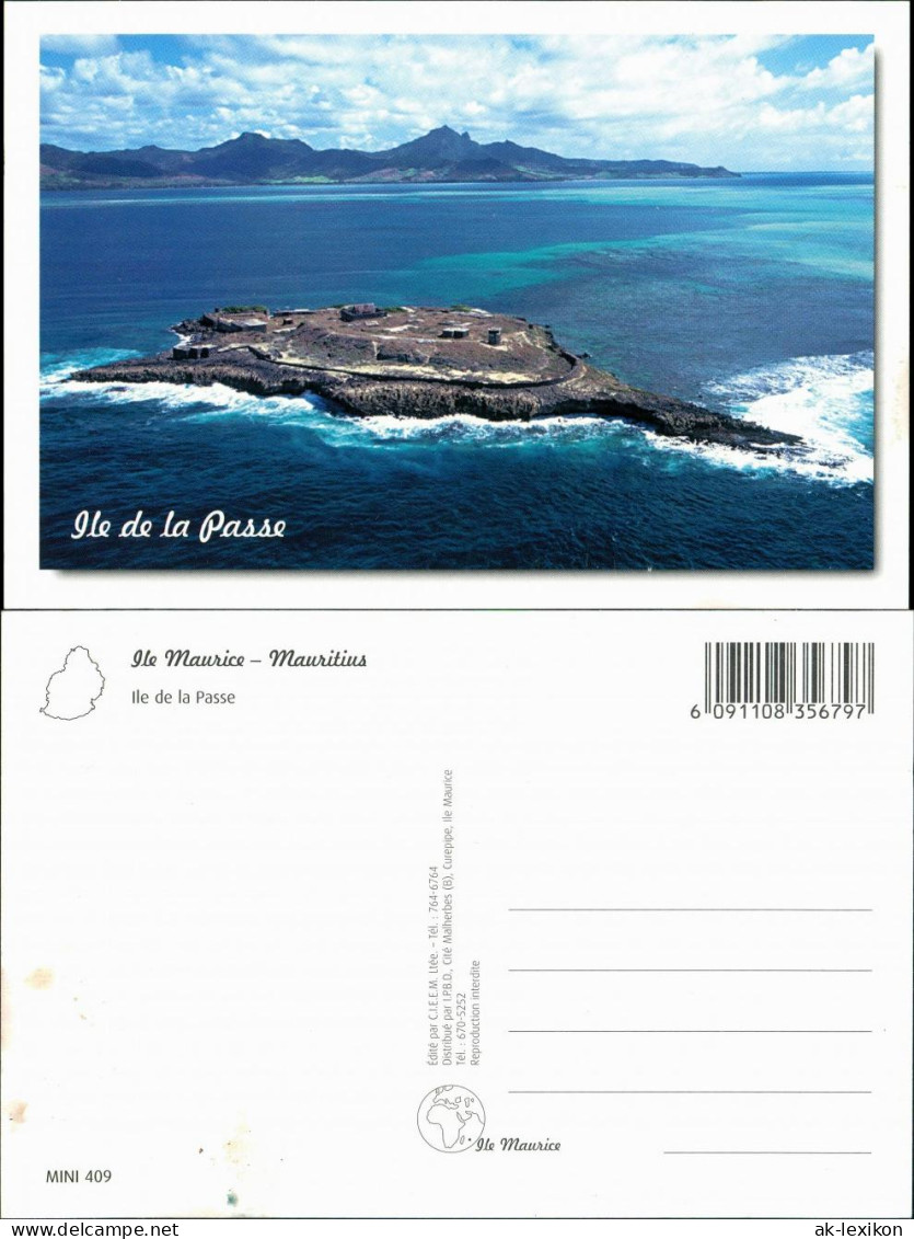 Mauritius Ile Maurice Luftbild Überflugkarte Insel Ile De La Passe 2005 - Mauritius