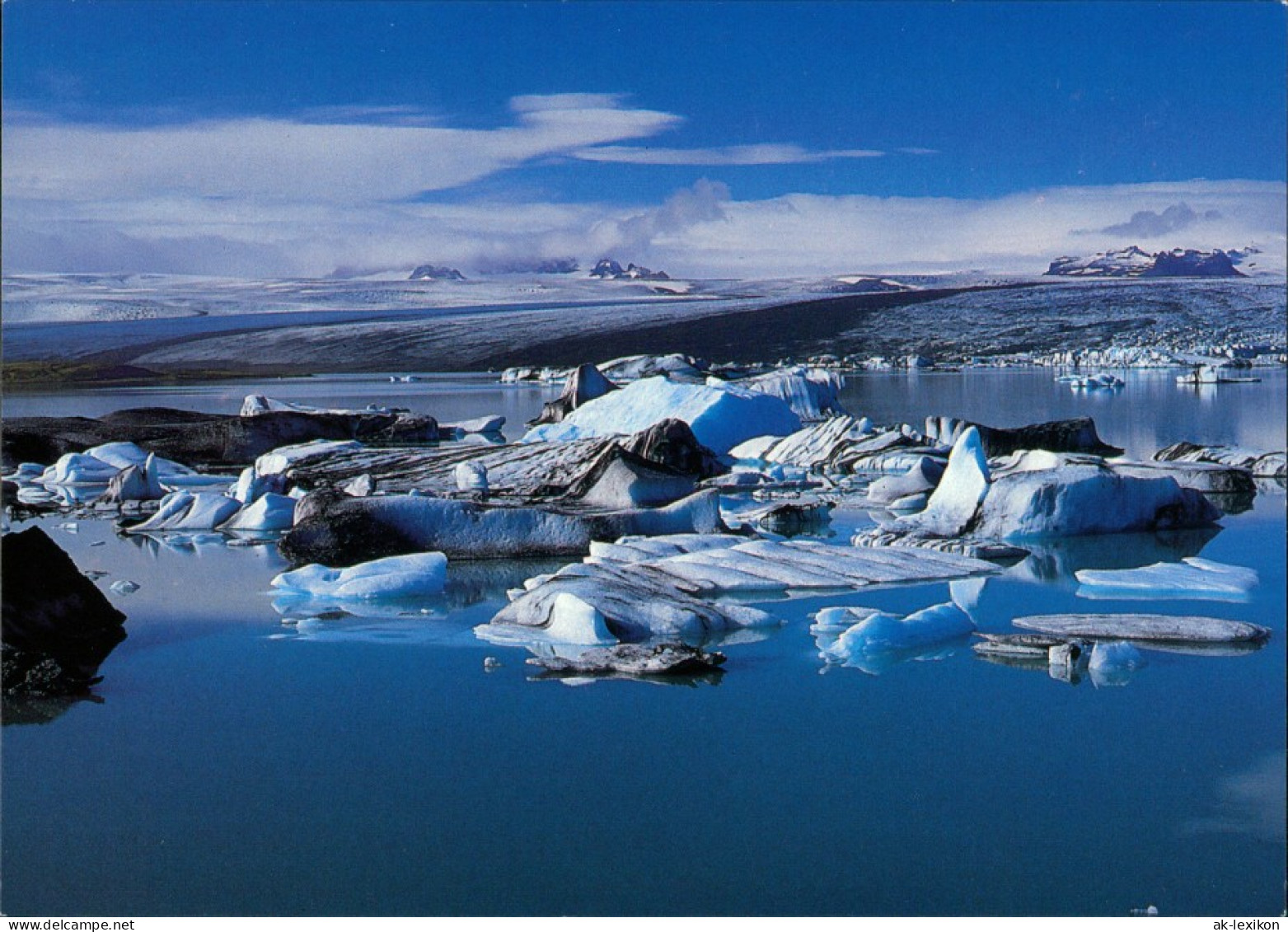 Island Allgemein-Island Iceland ,,Debris In Ice" Glacier, Icy Lagoon  2000 - Iceland