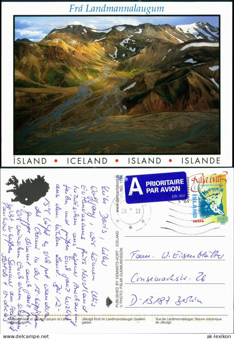 Island Allgemein-Island Iceland Fra Landmannalaugum Berg Landschaft 1993 - Islande