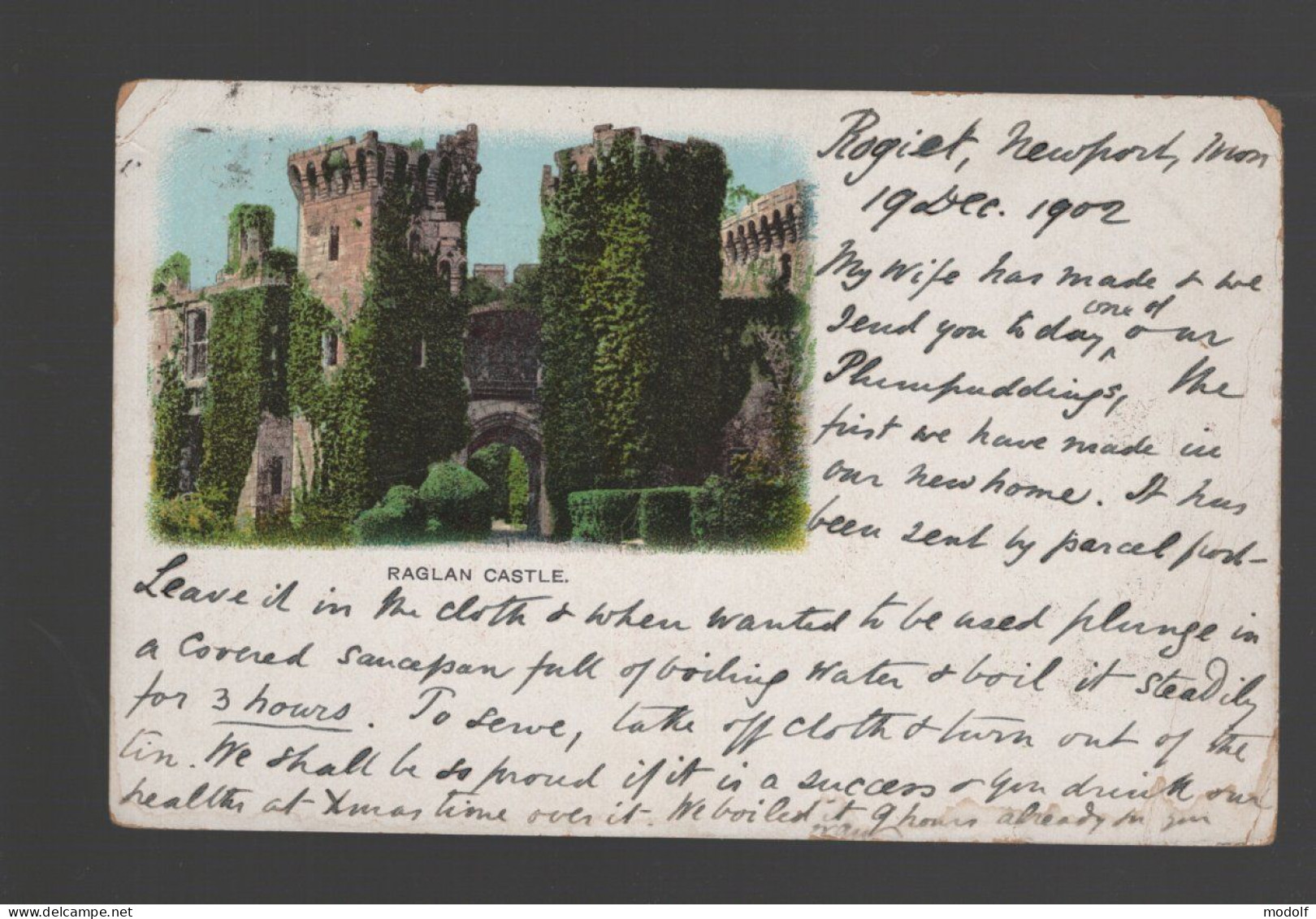 CPA - Royaume-Uni - Raglan Castle - Circulée En 1902 - Monmouthshire