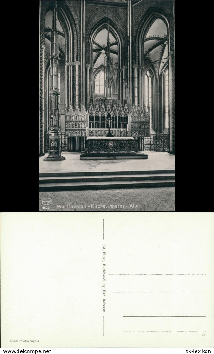 Ansichtskarte Bad Doberan Kirche Inneres Innenansicht Mit Altar 1910 - Bad Doberan