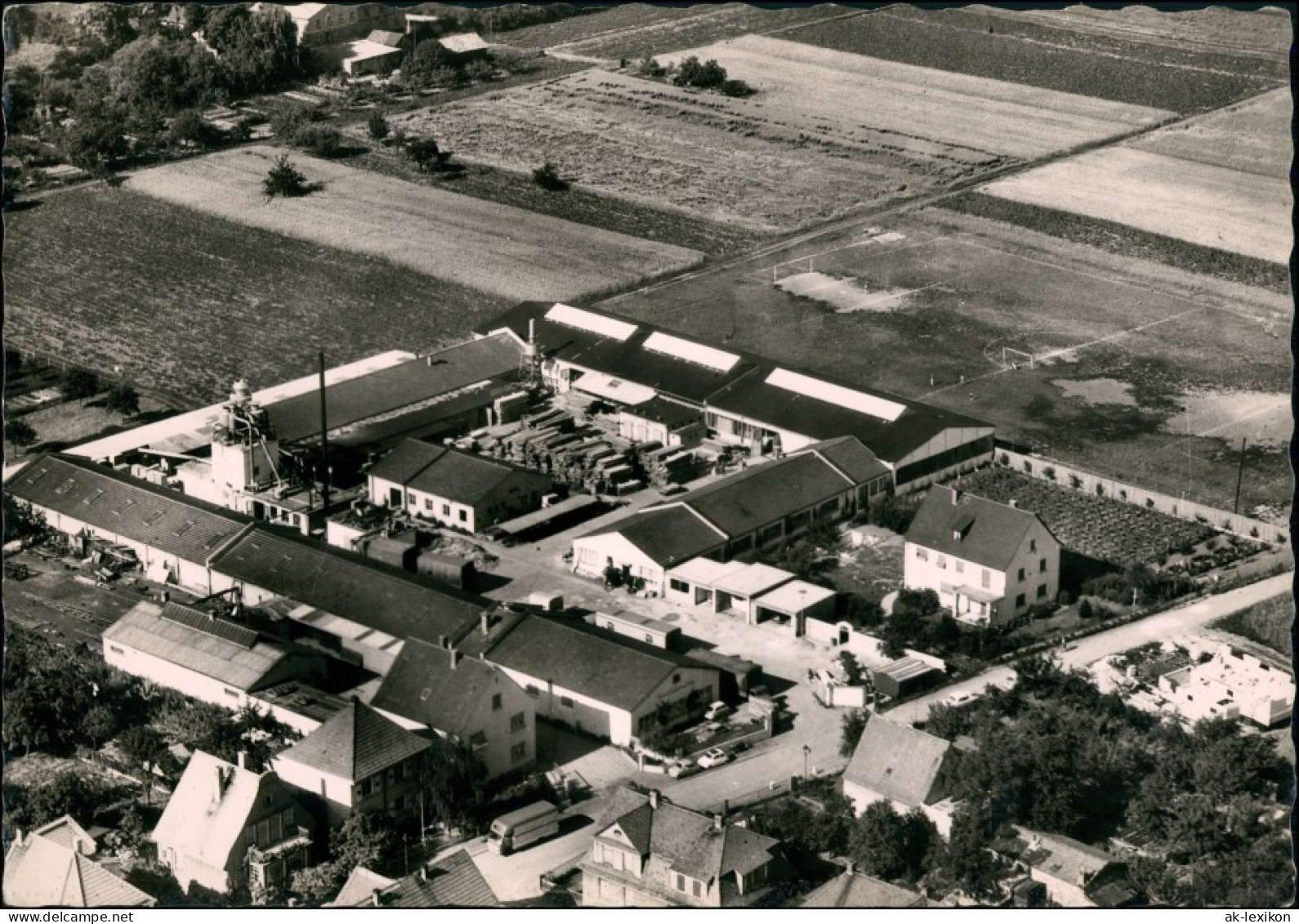 Ansichtskarte Worms Luftbild Heinrich Schärf & Sohn Fabrik 1962 - Worms