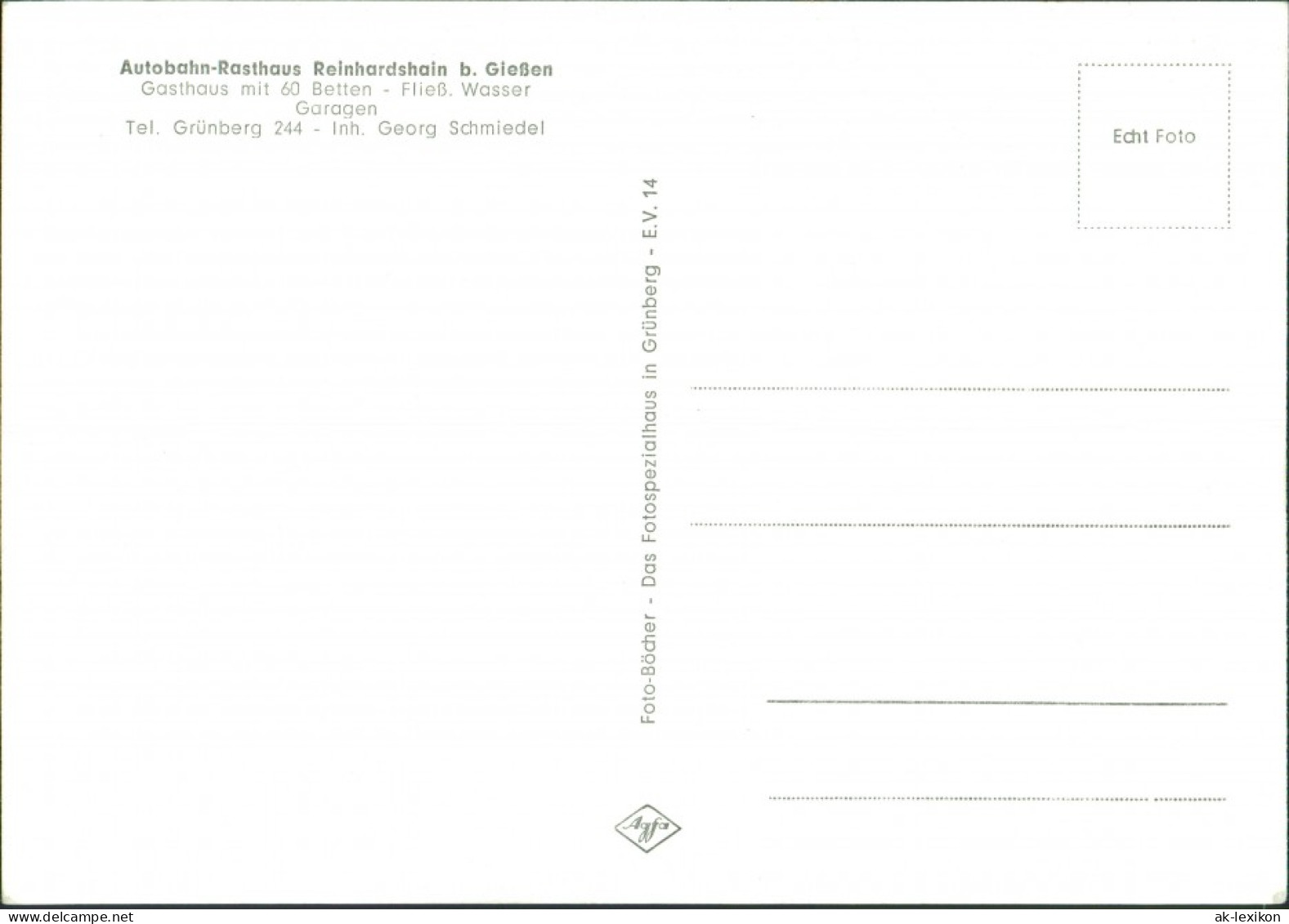 Reinhardshain-Grünberg (Hessen) Autobahn-Rasthaus 4 Bild Innen 1961 - Gruenberg