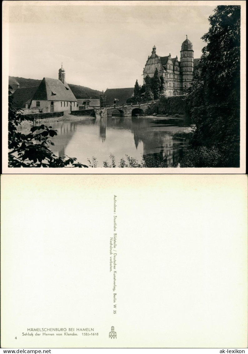 Ansichtskarte Hameln Schloss Hämelschenburg Burg Gesamtansicht 1940 - Hameln (Pyrmont)