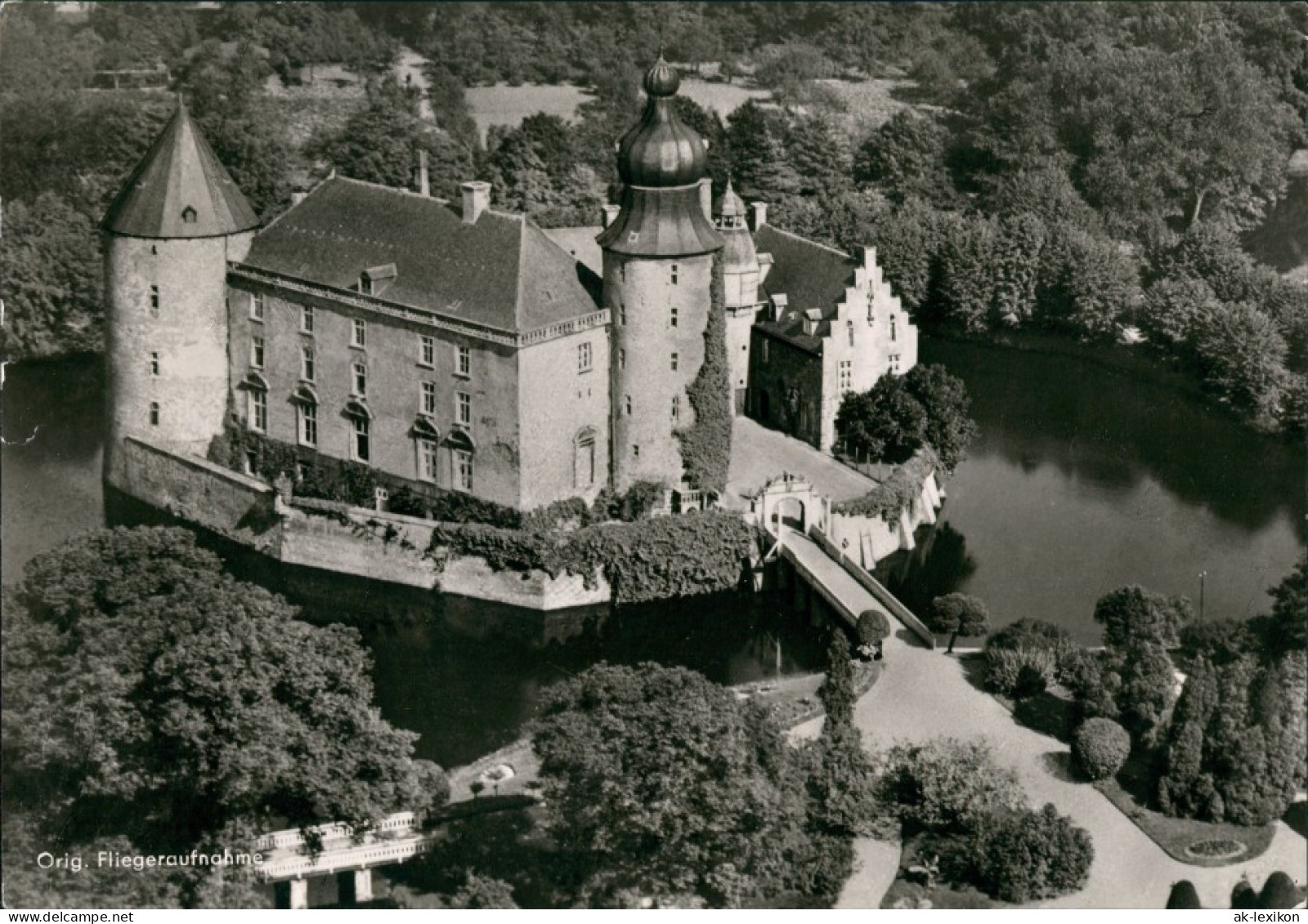 Ansichtskarte Borken (Westfalen) Luftbild Schloß Gemen 1979 - Borken