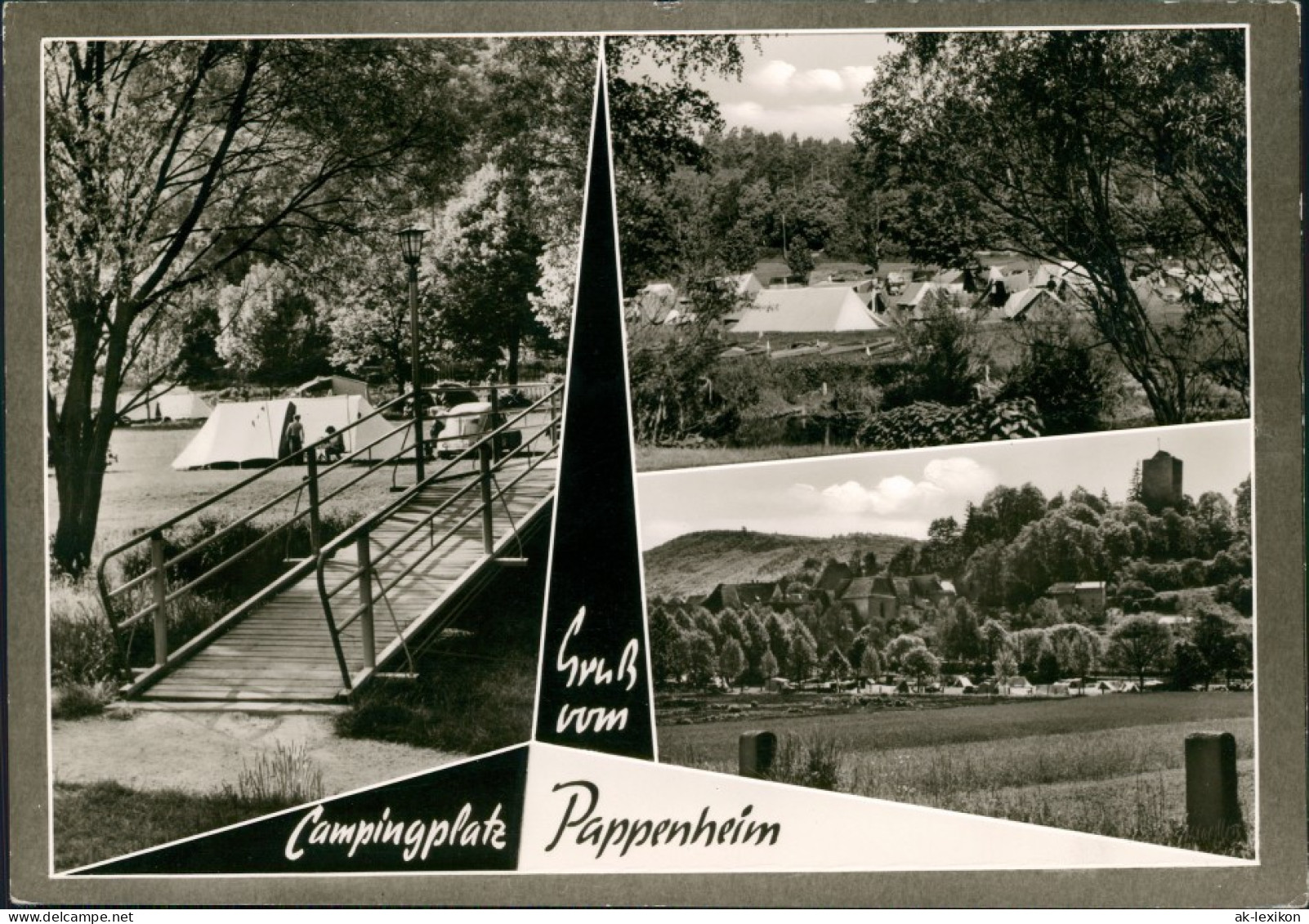 Ansichtskarte Pappenheim 3 Bild Camping 1970 - Pappenheim