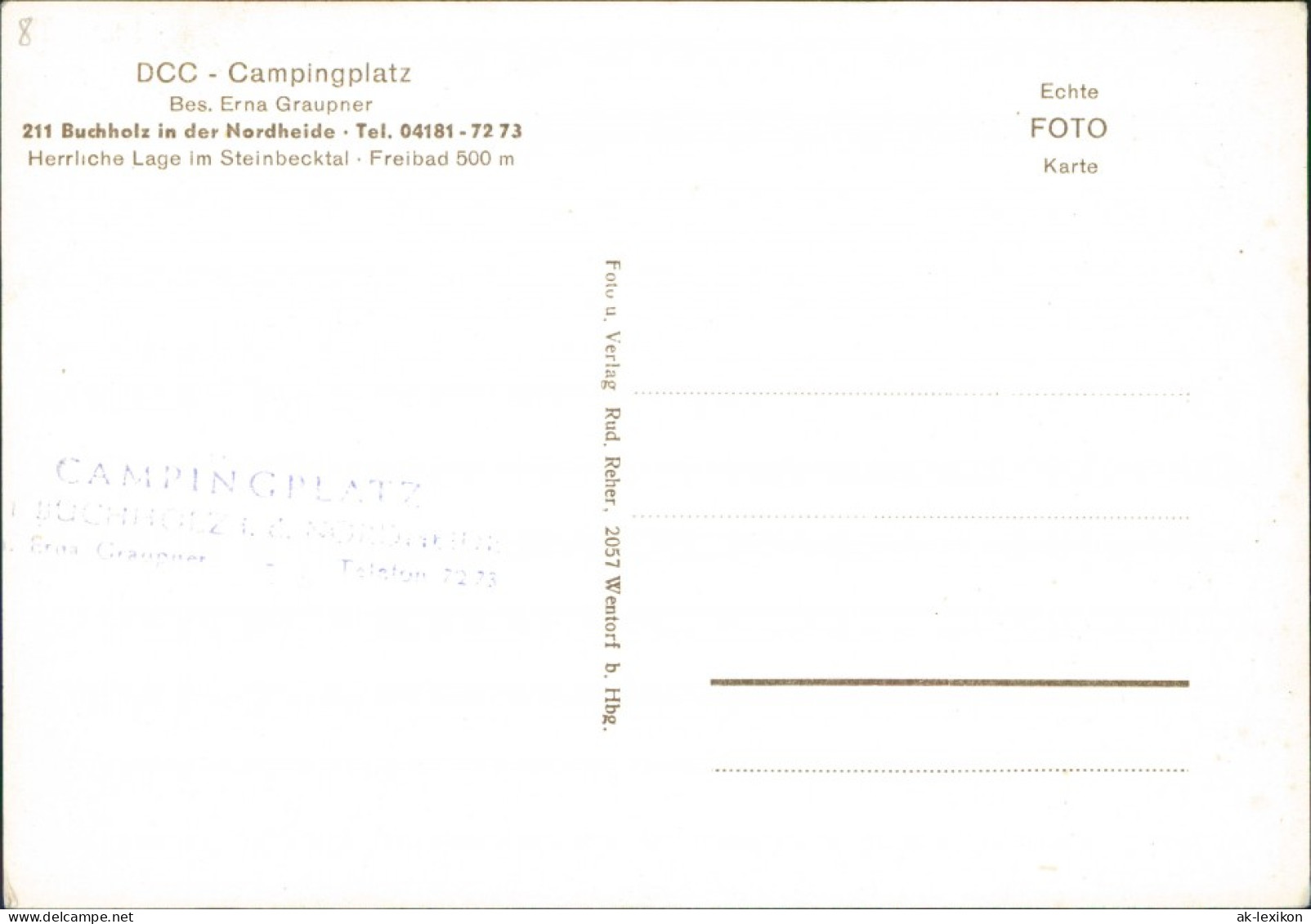 Ansichtskarte Buchholz In Der Nordheide DCC - Campingplatz 2 Bild Zelte 1969 - Buchholz