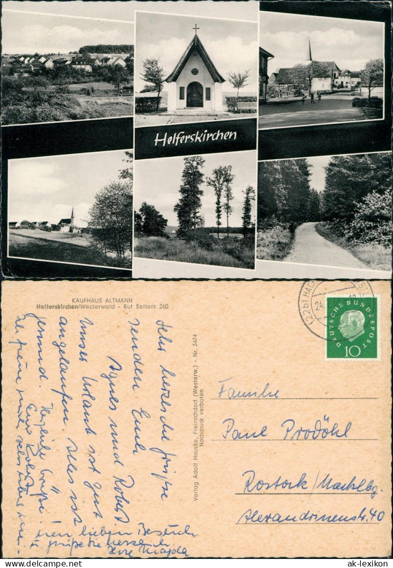 Ansichtskarte Helferskirchen (Westerwaldkreis)- Ansichten, Wege, Kapelle 1961 - Non Classés