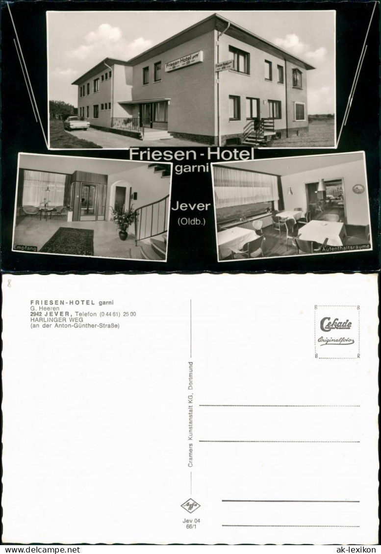 Ansichtskarte Jever FRIESEN-HOTEL Garni MB 1966 - Jever