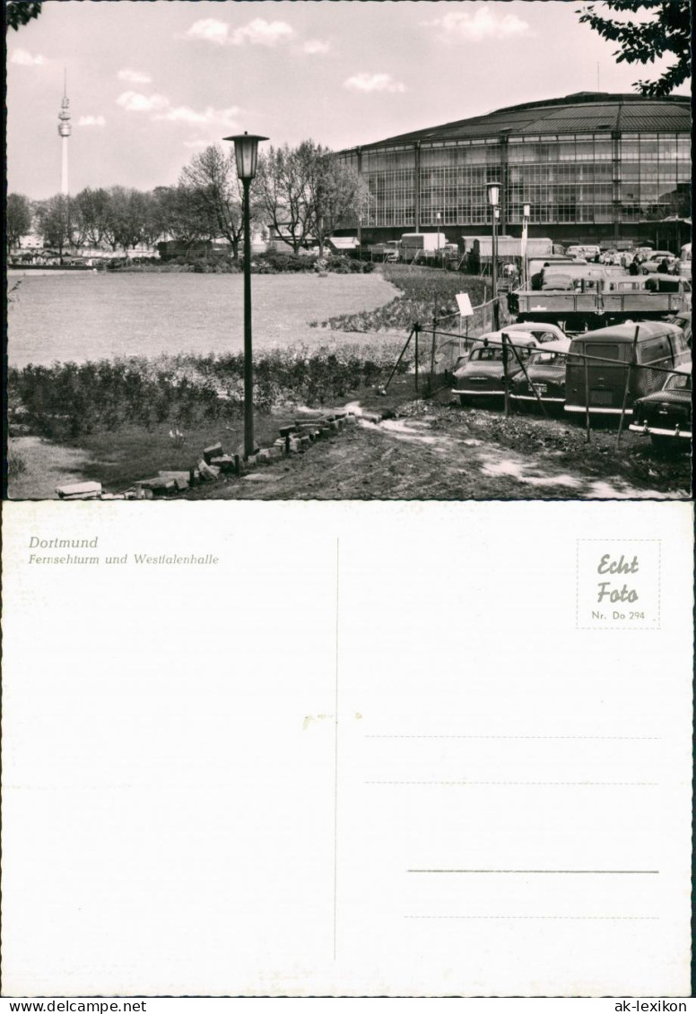 Ansichtskarte Dortmund Fernsehturm Und Westfalenhalle 1960 - Dortmund