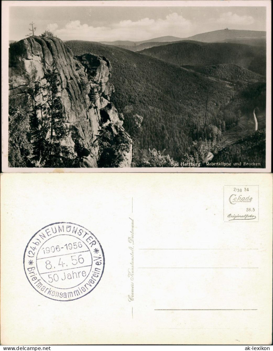 Ansichtskarte Bad Harzburg Rabenklippe Und Brocken 1956 - Bad Harzburg
