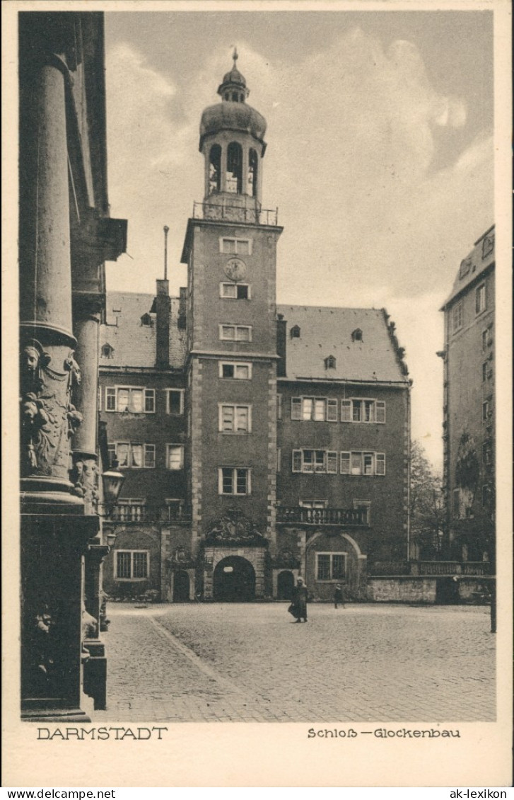 Ansichtskarte Darmstadt Schloß Glockenbau 1922 - Darmstadt