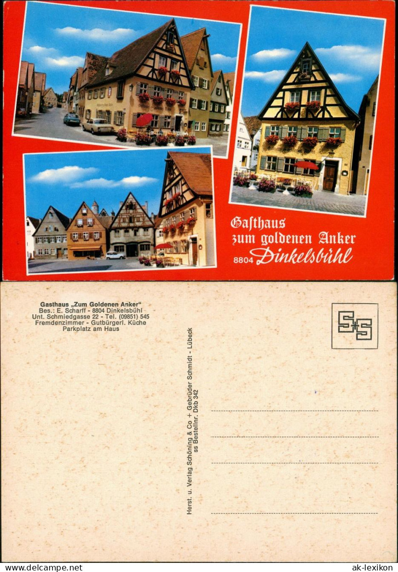 Ansichtskarte Dinkelsbühl Mehrbild Gasthaus Zum Anker 1981 - Dinkelsbühl