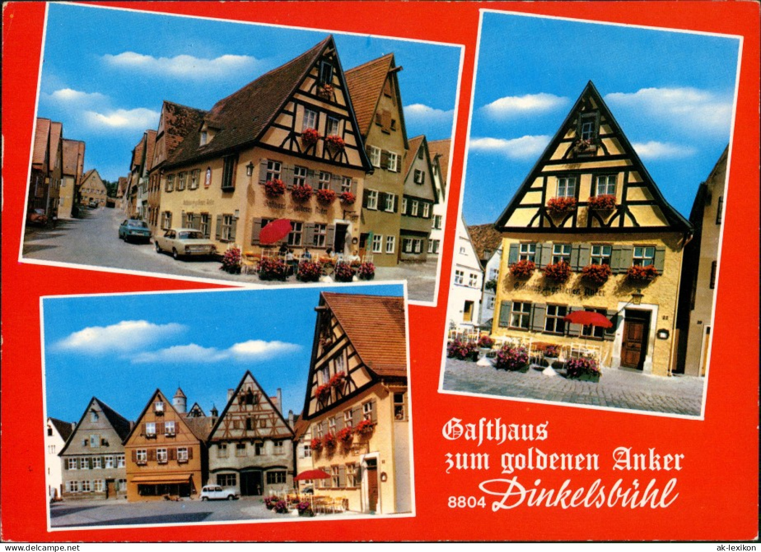 Ansichtskarte Dinkelsbühl Mehrbild Gasthaus Zum Anker 1981 - Dinkelsbühl