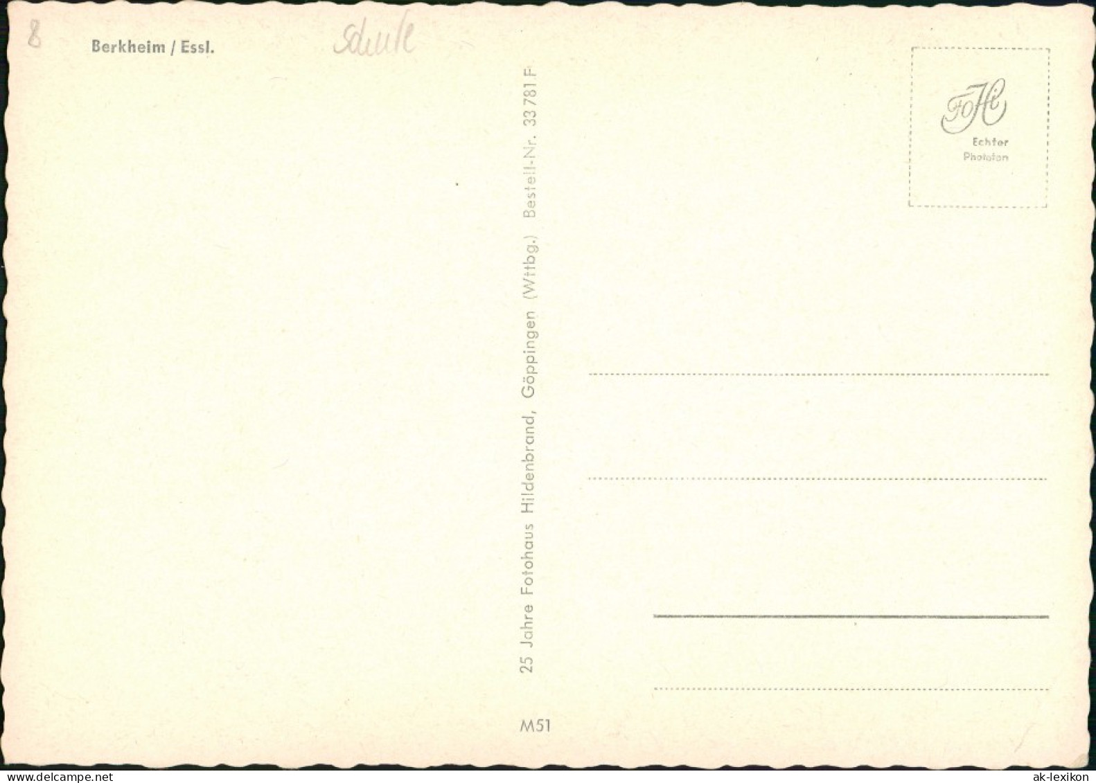 Berkheim-Esslingen Partie A.d. Schule, School, Schulgebäude 1970 - Esslingen