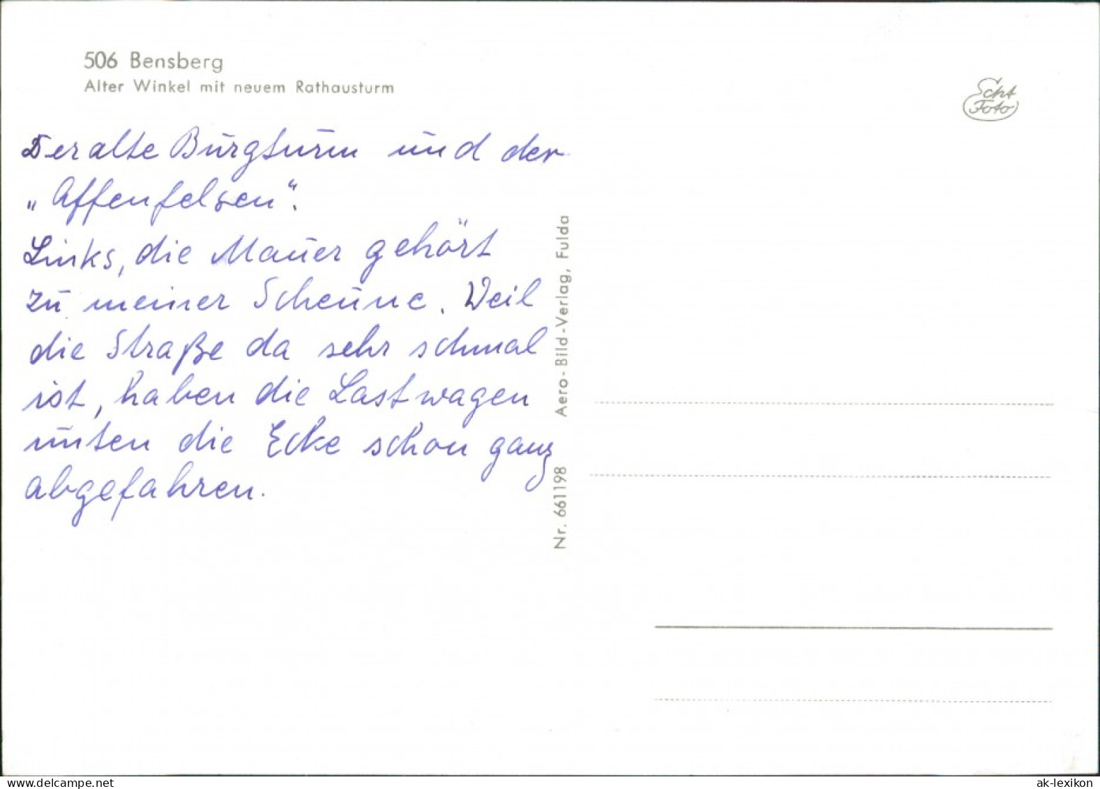 Bensberg-Bergisch Gladbach Alter Winkel Mit Neuem Rathausturm 1961 - Bergisch Gladbach