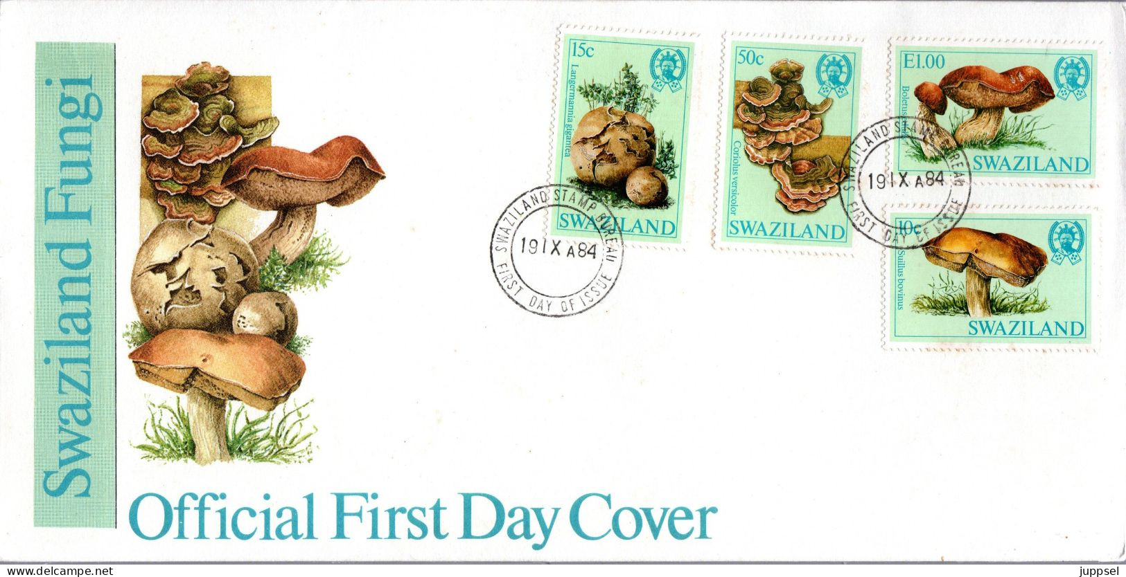 FDC  SWAZILAND, Champignons  /   Lettre De Première Jour, Fungi, 1984 - Funghi