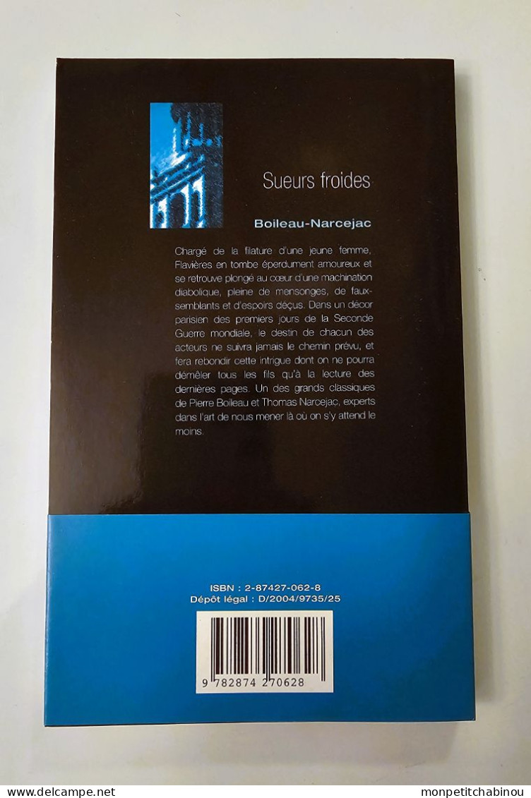 Livre De Poche BOILEAU-NARCEJAC : Sueurs Froides (NEUF) - Roman Noir