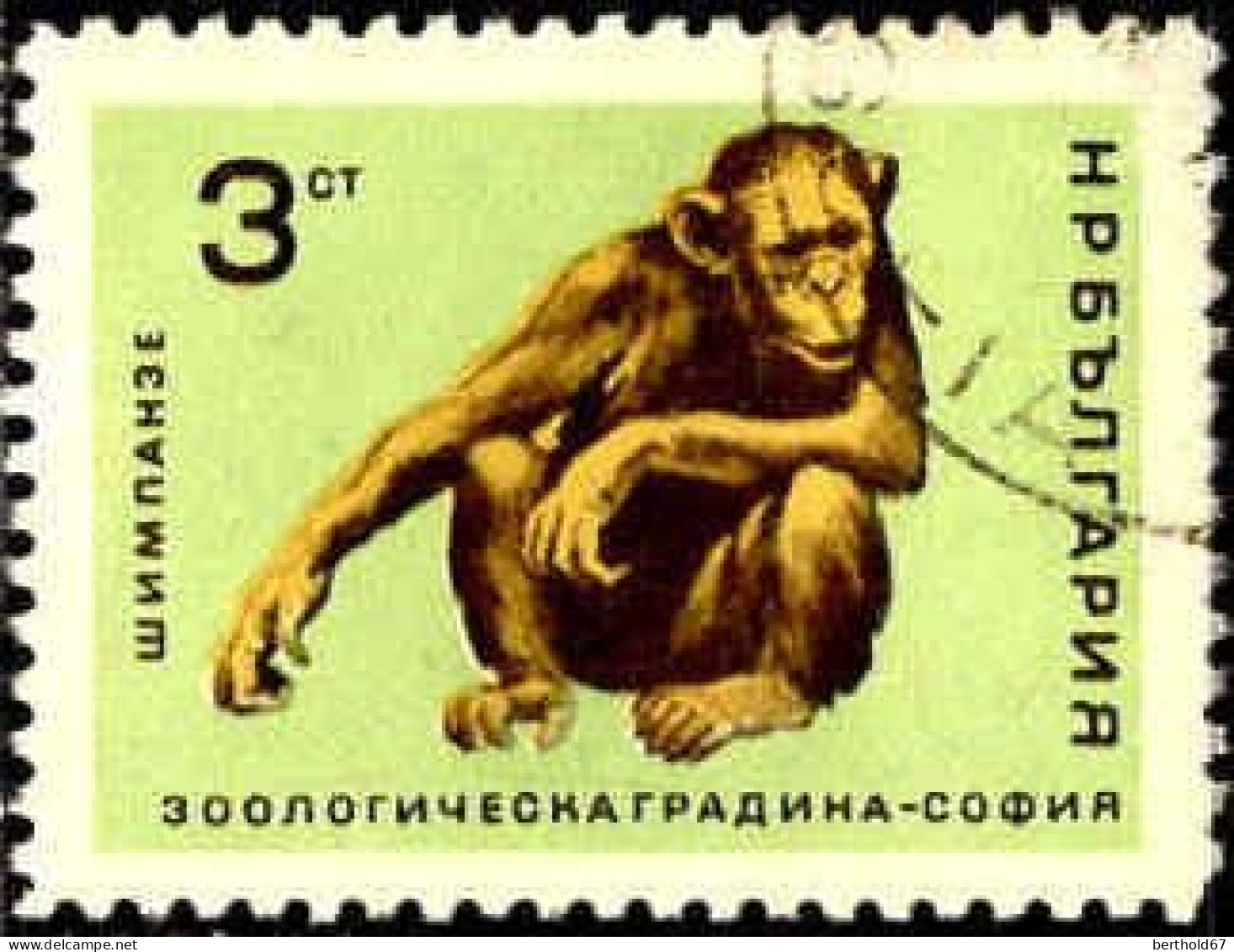 Bulgarie Poste Obl Yv:1417/1418 Animaux Du Zoo De Sofia (cachet Rond) - Gebruikt