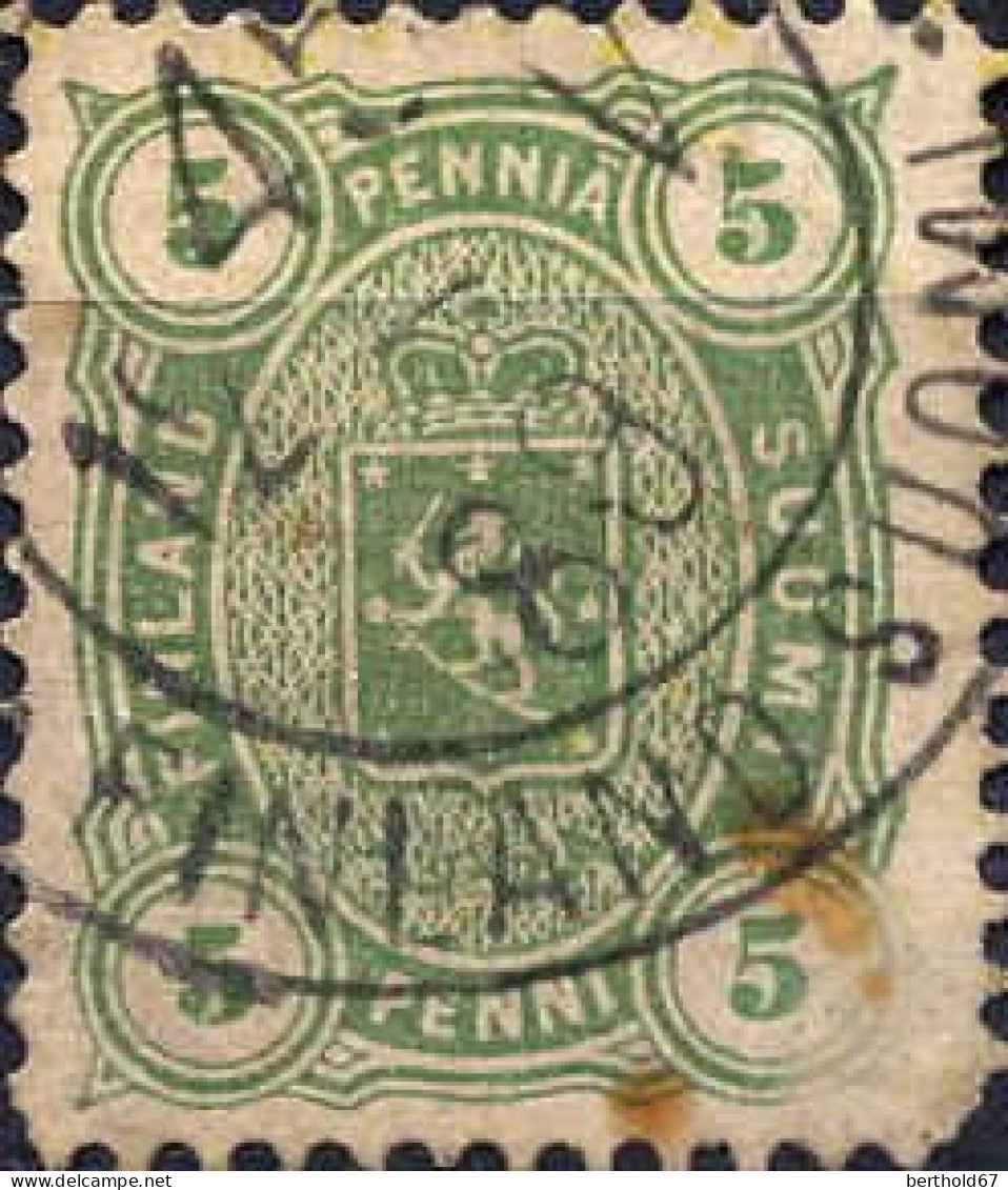 Finlande Poste Obl Yv:  21 Mi:20 Lion Héraldique Armoiries (TB Cachet Rond) - Used Stamps
