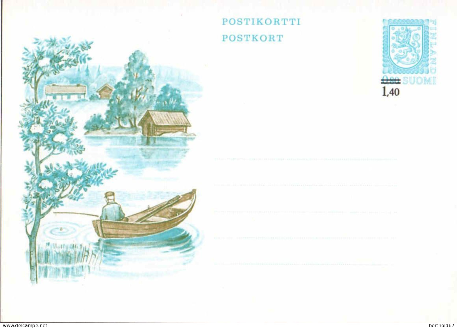 Finlande Entier-P N** Yv:   5-2 Mi: Postikortti Postkort Armoiries 1,40=0,80 - Postwaardestukken