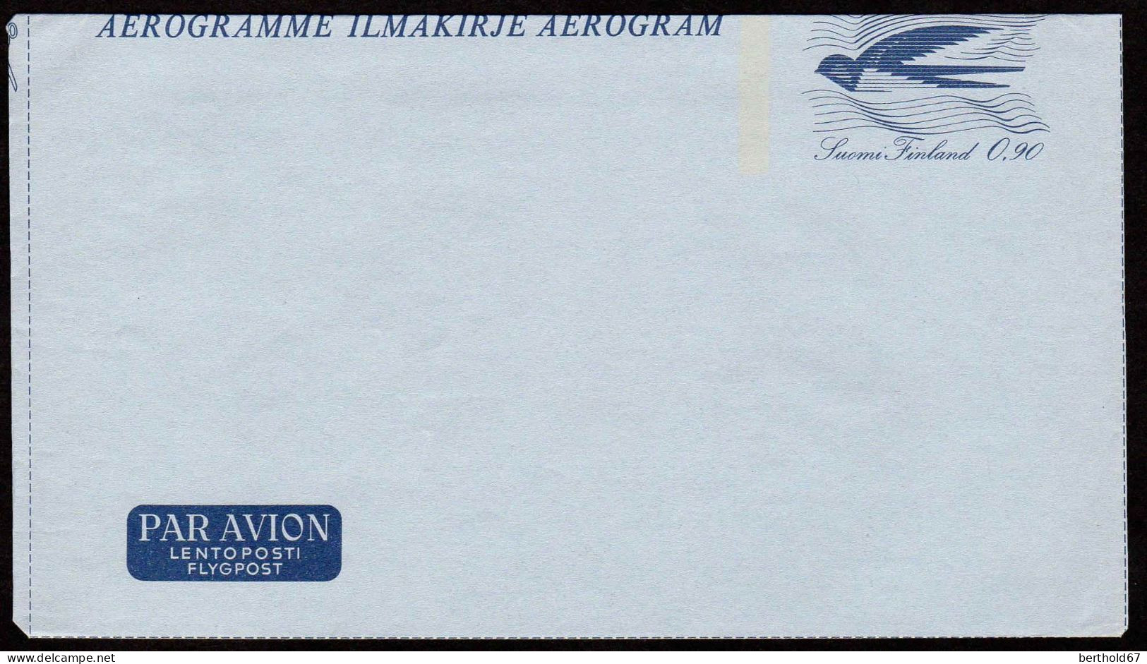 Finlande Aérogr N** Yv: 9 Mi: Aérogramme Ilmakirje Hirondelle 0,90 - Postal Stationery