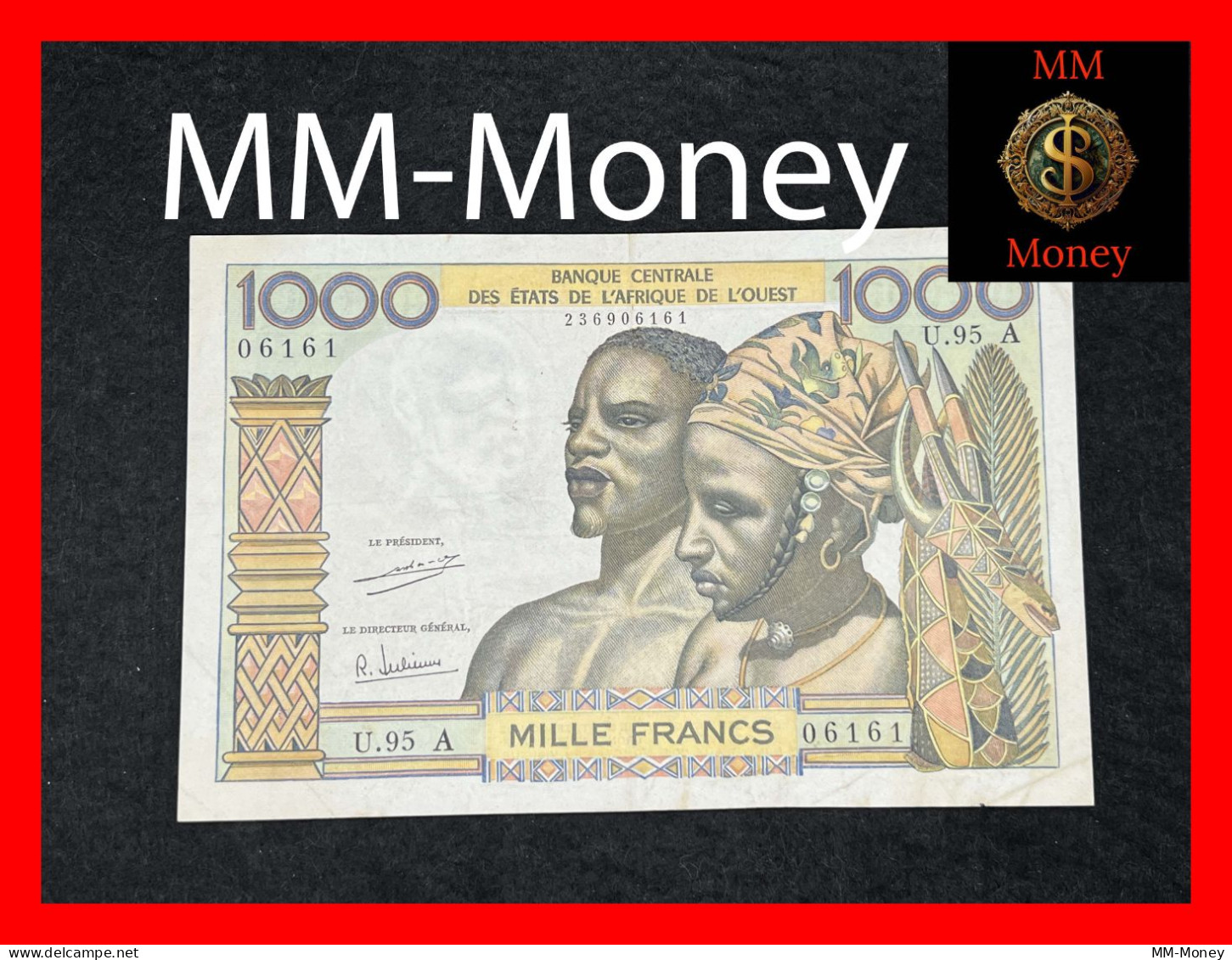 WEST AFRICAN STATES  WAS  "A  Ivory Coast"   1.000  1000 Francs  1970   P.  103 A  H   *scarce*   VF+ - États D'Afrique De L'Ouest