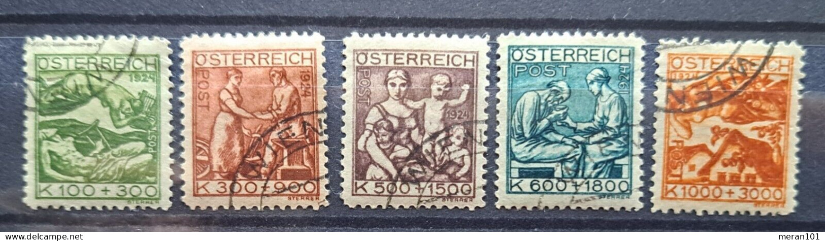 Österreich 1924, Mi 442-46 Gestempelt "Tuberkulose" - Gebraucht