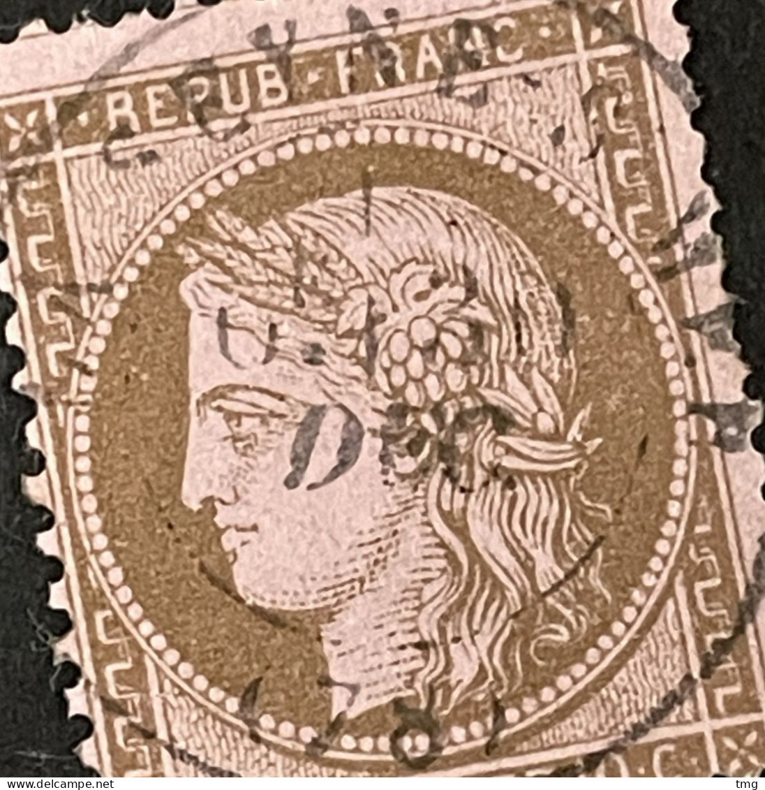 YT 58 CaD Seyne-sur-Mer (la) Var (78) Indice 4 1871-75 10c Cérès (côte Timbre 18 €) France – 6ciel - 1871-1875 Ceres