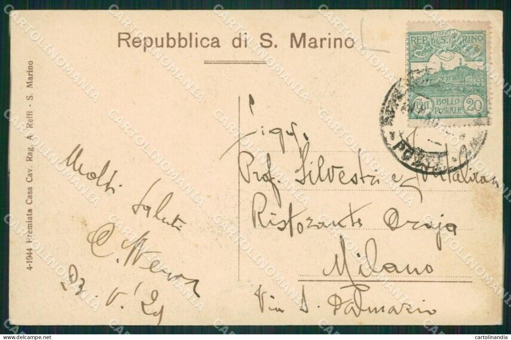 San Marino Milizia Cittadina PIEGHINA Cartolina MQ5654 - San Marino