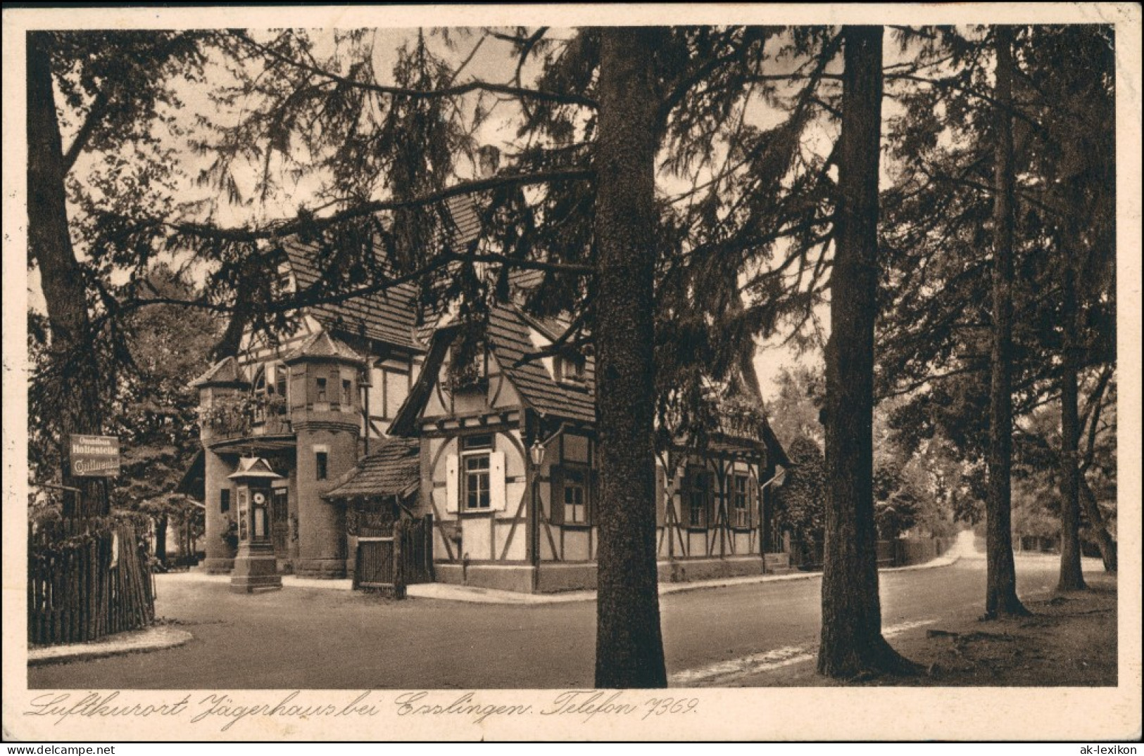 Ansichtskarte Esslingen Straßenpartie Am Jägerhaus 1936 - Esslingen