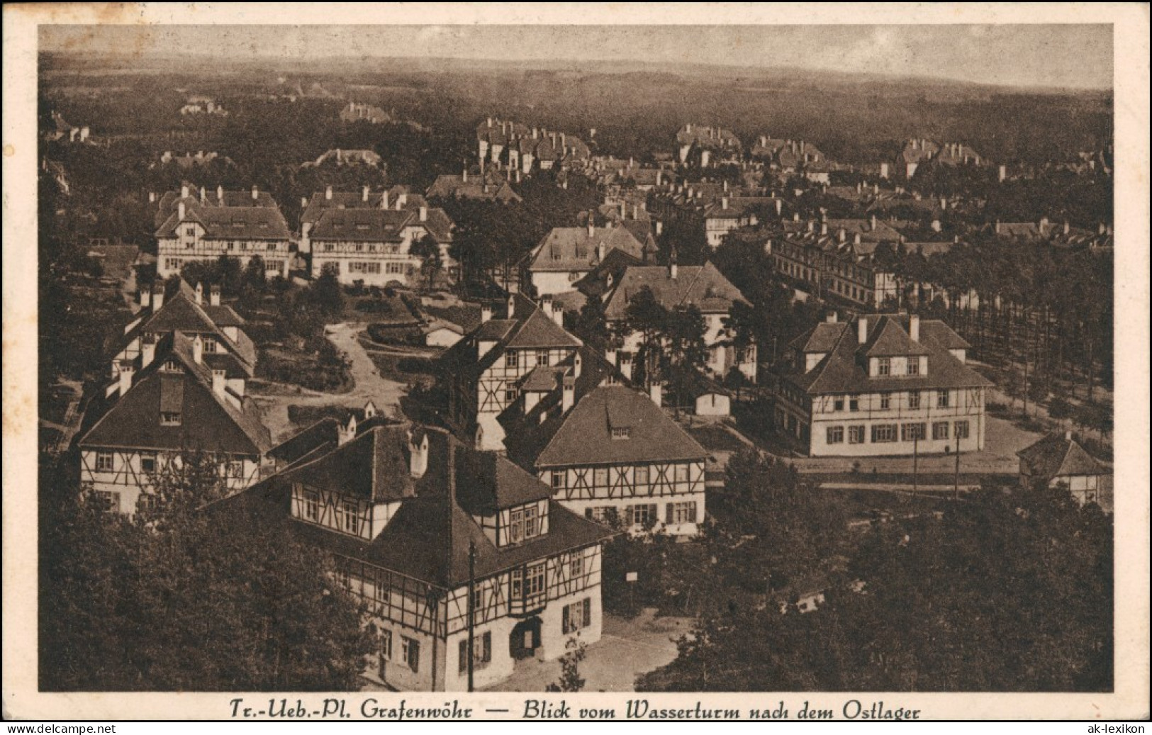 Ansichtskarte Grafenwöhr Truppenübungsplatz Vom Wasserturm Ostlager 1926 - Grafenwoehr