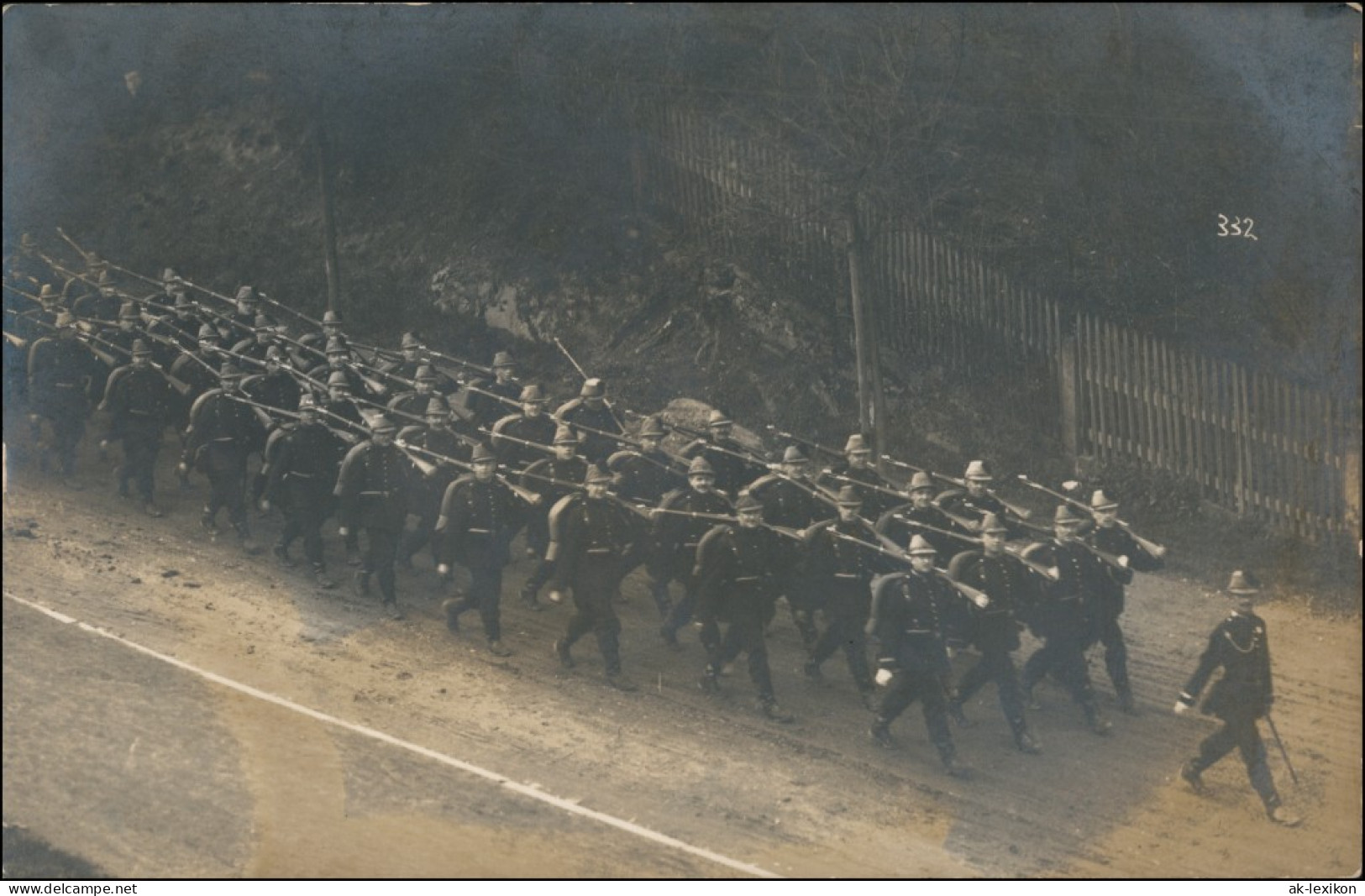 Königsbrück Kinspork Truppenübungsplatz Maschiernde Soldaten Militaria 1913 - Königsbrück