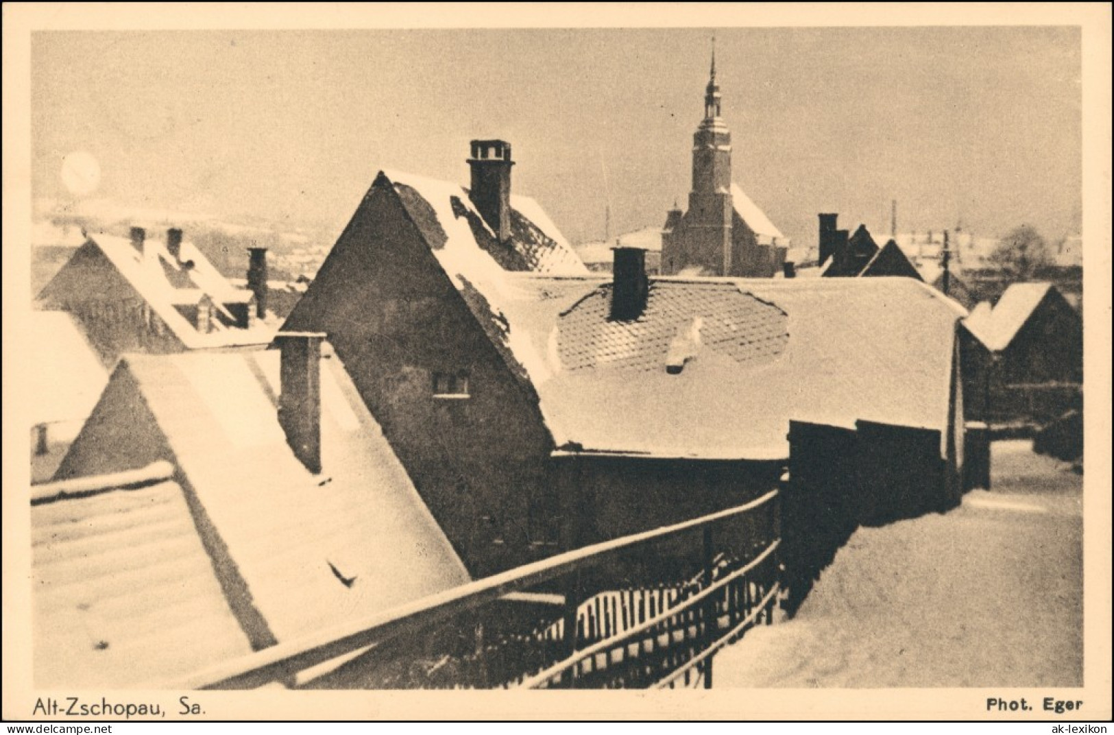 Ansichtskarte Zschopau Stadt Im Winter 1930 - Zschopau