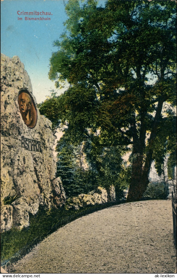 Ansichtskarte Crimmitschau Bismarckhain Gedenkstein 1916 - Crimmitschau