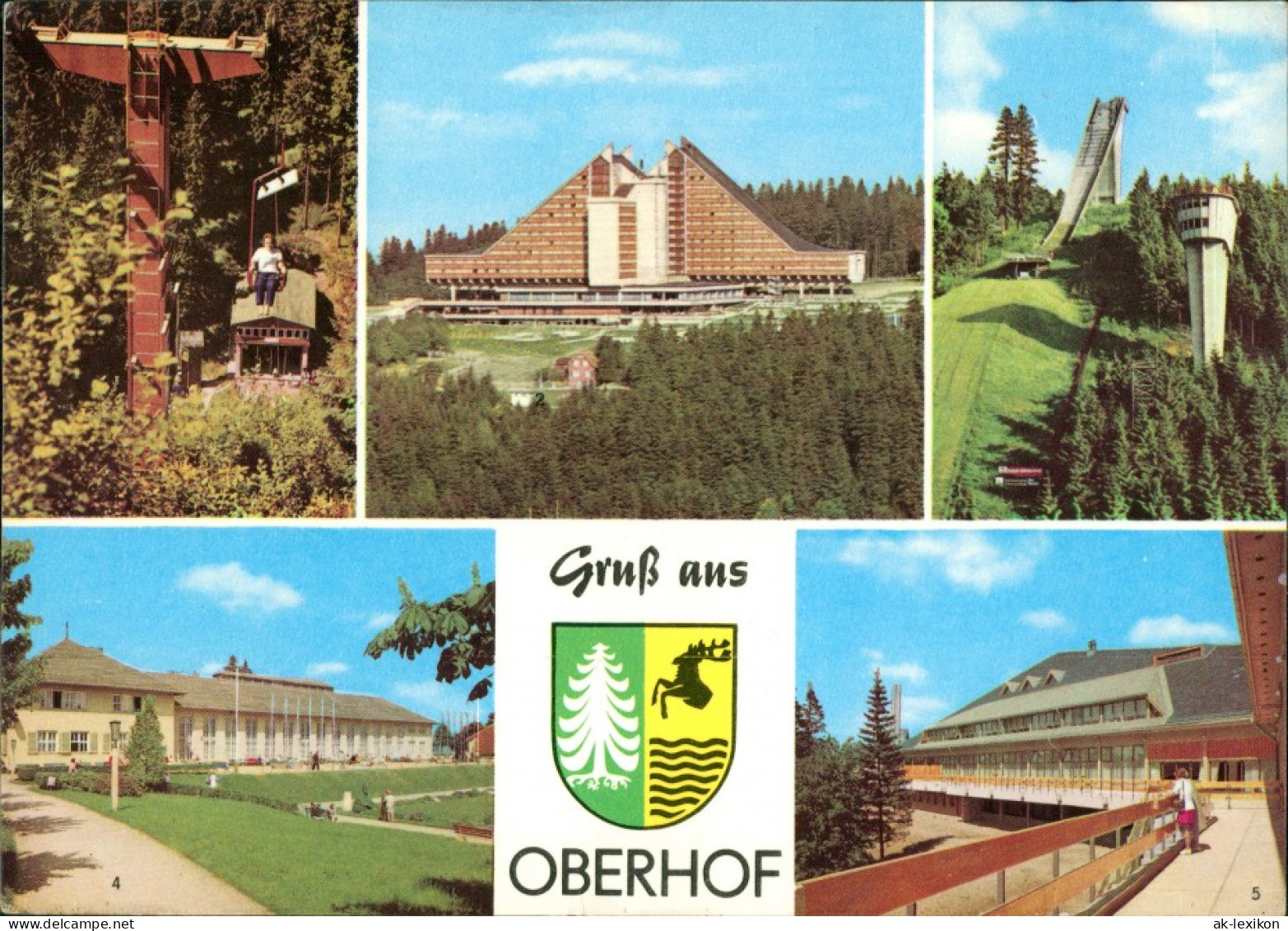 Oberhof (Thüringen) Schanze, Interhotel Panorama, Sessellift  1980/1973 - Oberhof