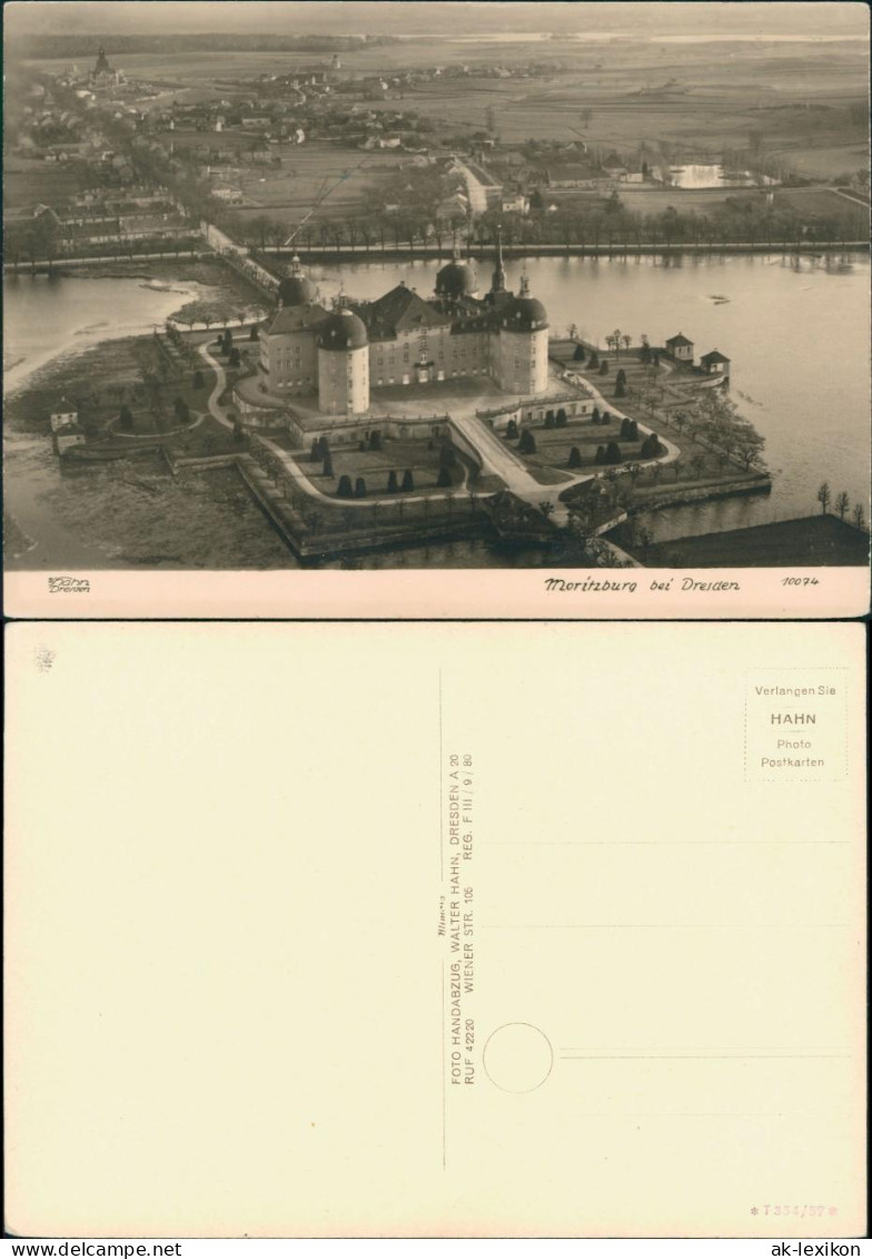 Ansichtskarte Moritzburg Luftbild Mit Stadt 1965 Walter Hahn:10074 - Moritzburg